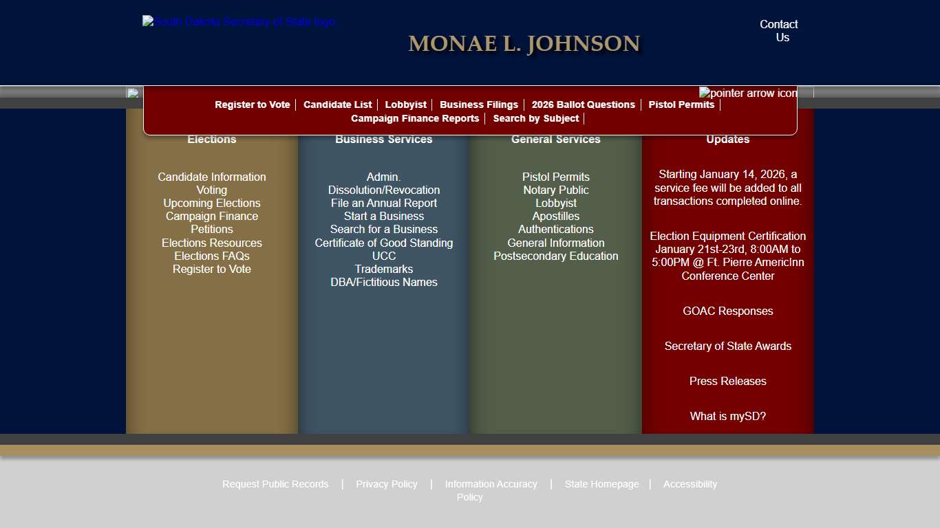 South Dakota Secretary of State